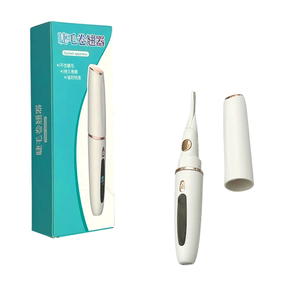 Rizador de pestañas eléctrico portátil recargable con pantalla indicadora de temperatura / eyelash apparatus / bd-520