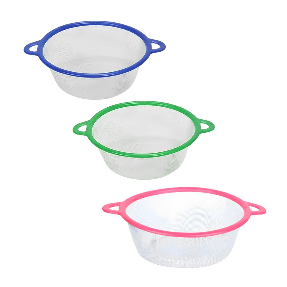 Colador - escurridor pequeño de plástico con 2 asas, 20 cm, variedad de colores / utensilios de cocina / bk20 / coladera