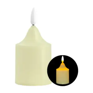 1pza Vela de plástico pequeña con luz led cálida en forma de flama y …