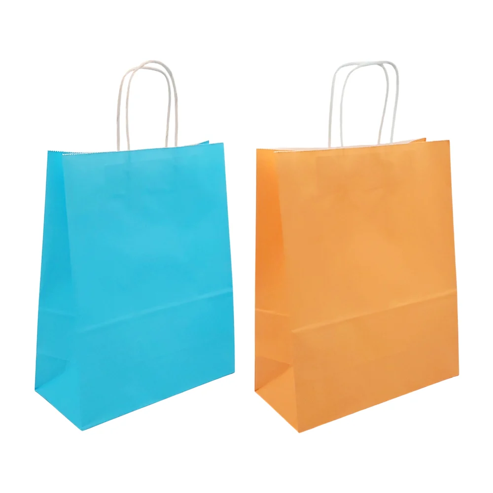 1pza Bolsa de papel grande para regalo con agarradera y color liso, variedad de colores 32x26x12 / bt-2305-l