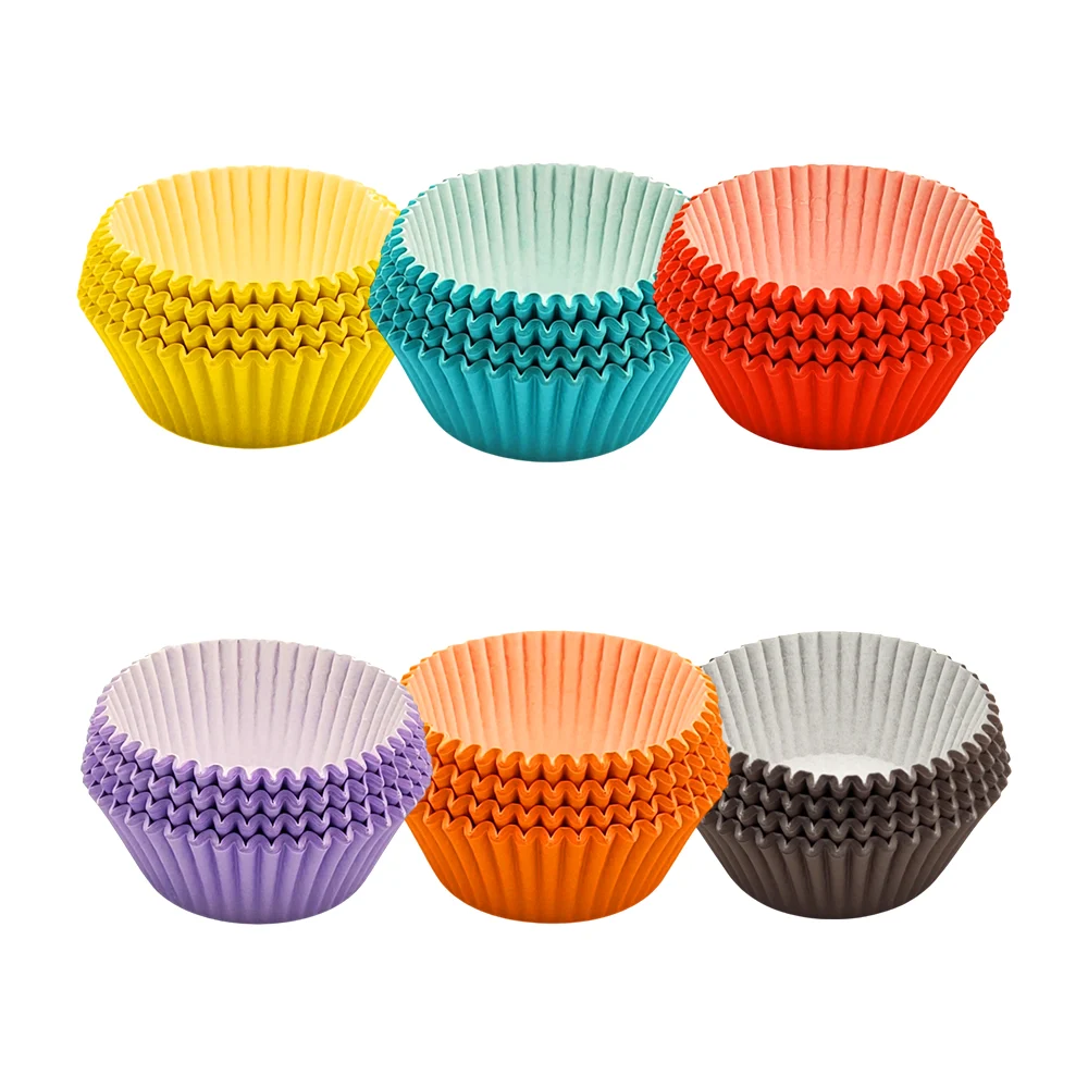 Paquete de capacillos para cupcake, de 11 cm, en tonos lisos, variedad de colores / cake cup / bz67