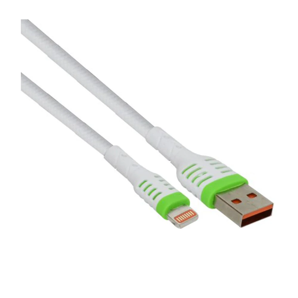 Cable usb tipo agujeta de 1.5m con entrada lightning iphone para carga 2.1a / bt-ip-222