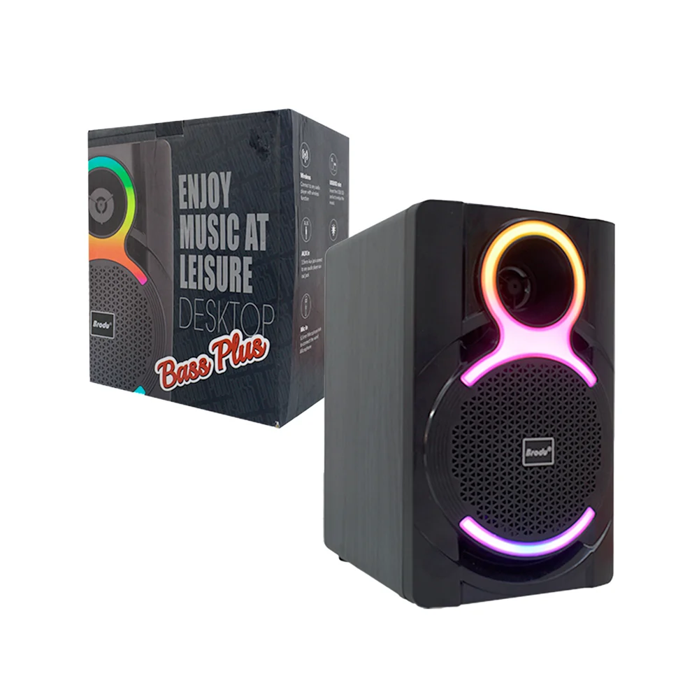 Bocina bluetooth de 4 pulgadas con radio fm, puerto usb - tf y luces rgb / bts-1826