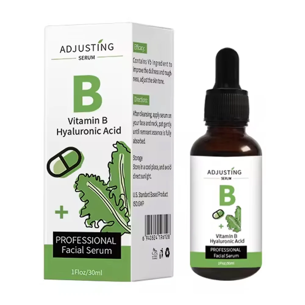 Suero serum facial adjusting con extracto de vitamina b y ácido hialurónico 30ml / by021