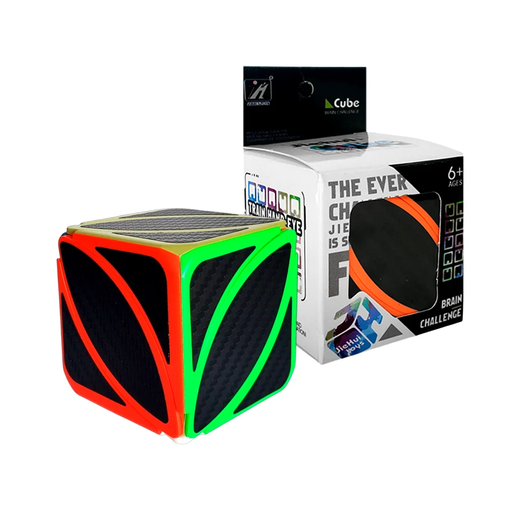 Cubo rubik ivy cube en color negro con tonos neón, 5.5cm / c2370 /cubo deformable