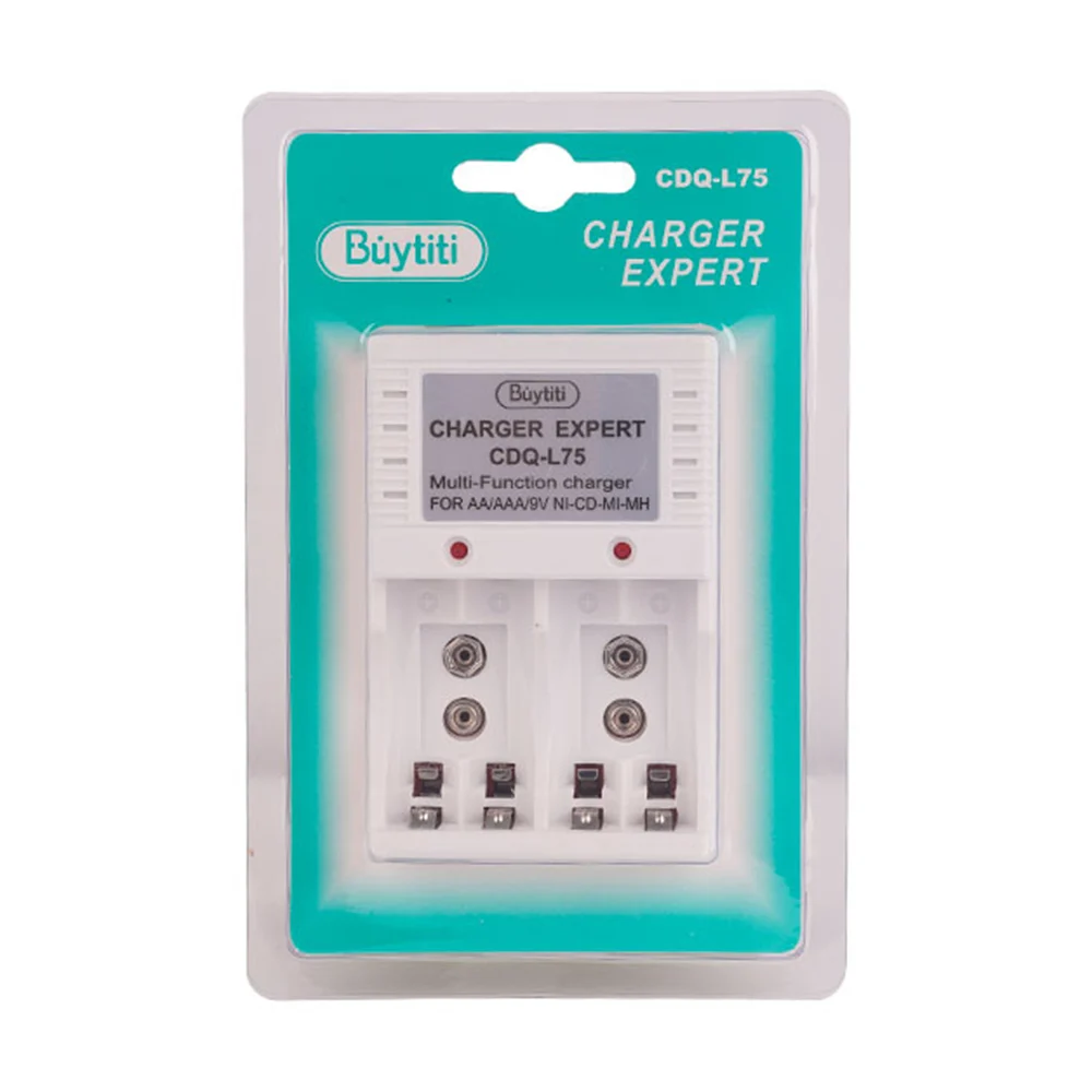 Cargador buytiti de pilas doble y triple a, multifuncional, capacidad de 4 pilas / cdq-l75
