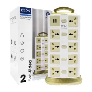 Torre multicontacto rectangular con 19 entradas trifásicas y 2 puerto…