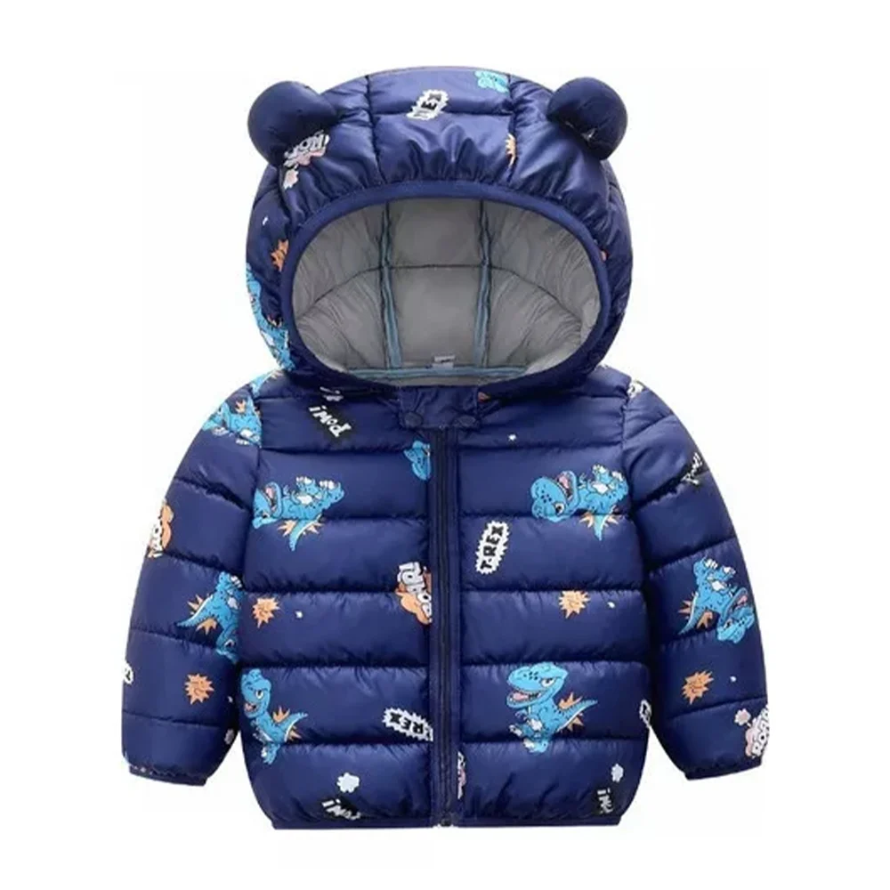 Chamarra de invierno infantil m+m diseño estampado y gorro con orejas, variedad de modelos / chmcn001