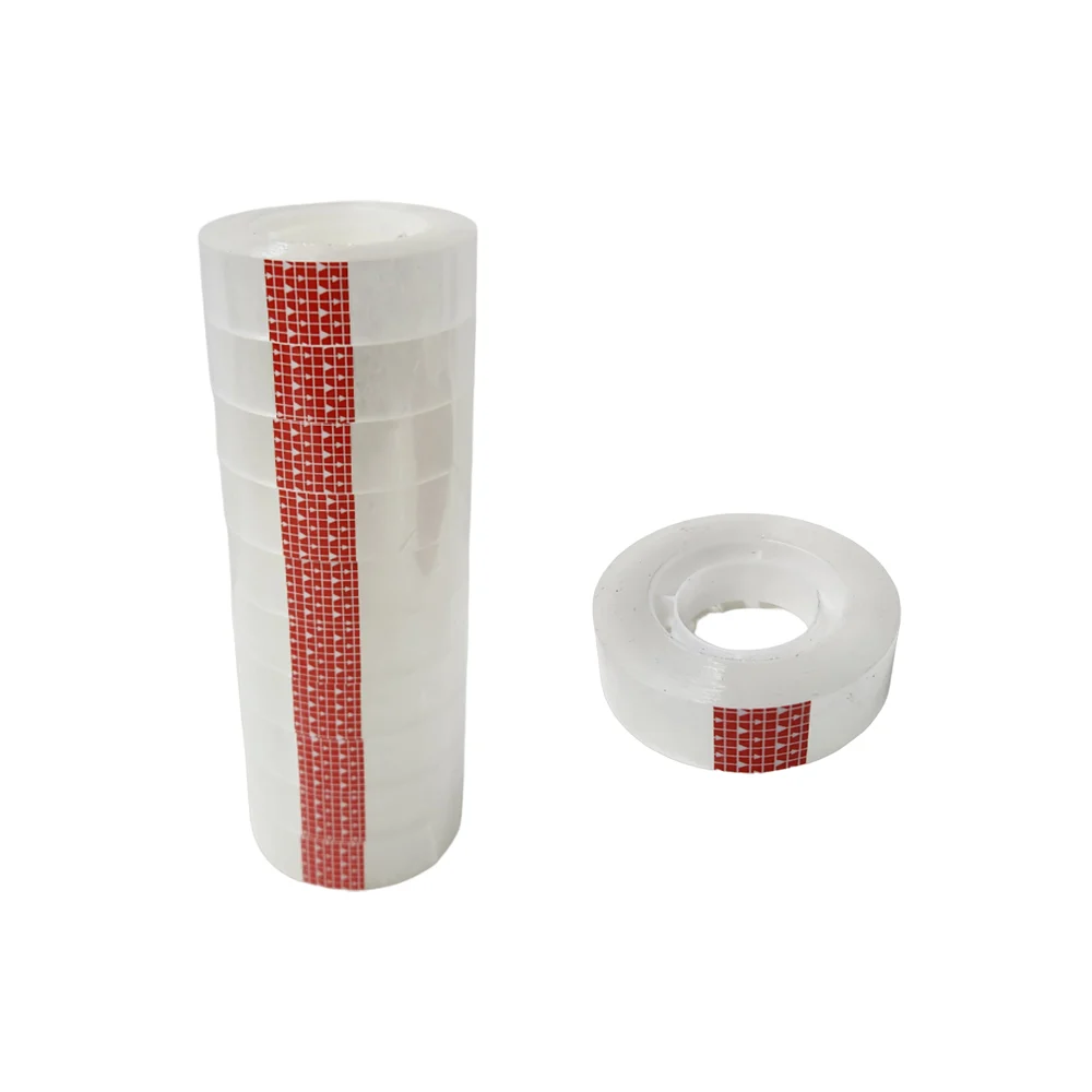 Paquete con 10 rollos de cinta diurex transparente pequeña / aa-1029-40