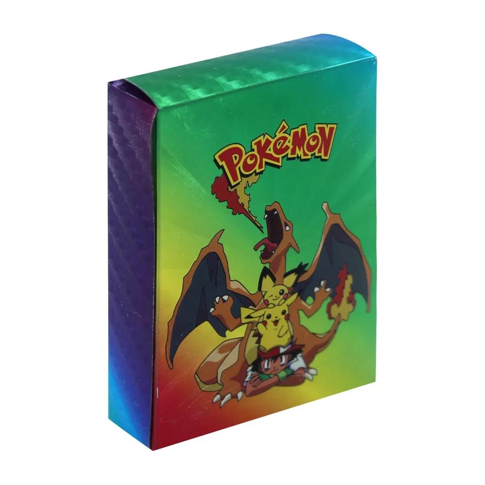 Paquete 55 cartas multicolor coleccionables con efecto metálico y personajes de pokémon / ckbkm-55