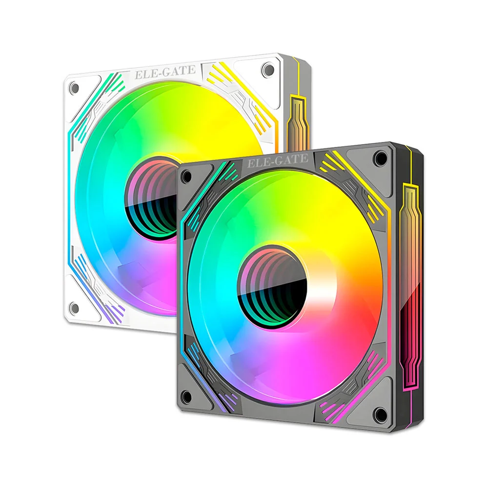 Ventilador para chasis 120mm con luz RGB y refrigeración silenciosa para PC, variedad de colores