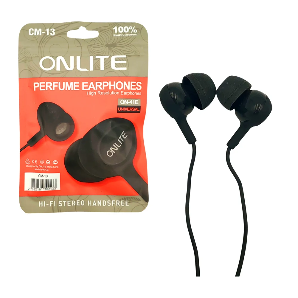 1pza Auriculares alámbricos ergonómicos, con almohadillas de silicona y entrada jack 3.5 mm, variedad de usos / cm-13 / cm-1314 / onlite super bass / on-41e