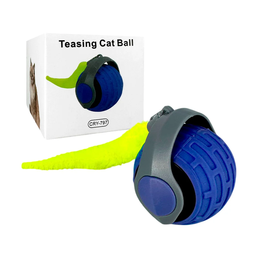 Mini pelota automática recargable con luces para gato / teasing cat ball / cry-797