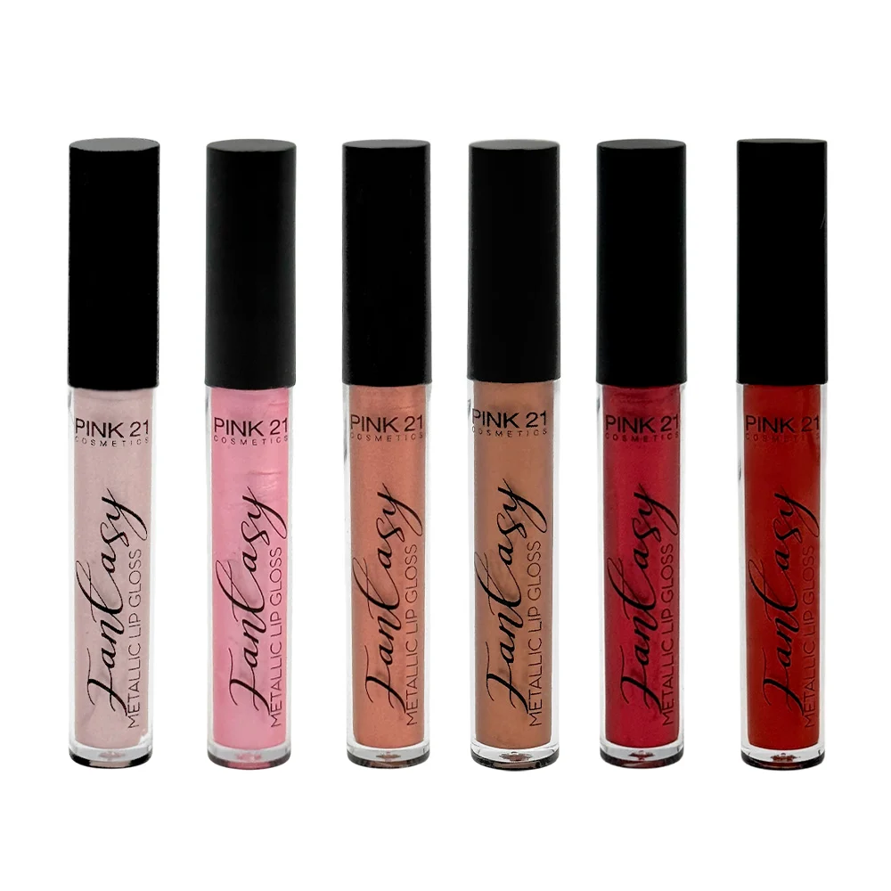 1pza brillo labial lipgloss con efecto metálico, variedad de tonos / cs2865 / fan casy / pink / metallic lip gloss