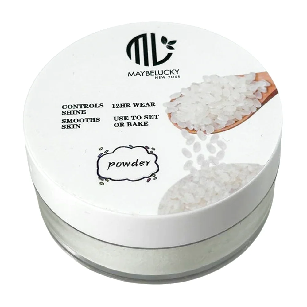 1pza Polvo de arroz translúcido para fijar el maquillaje con efecto matte, variedad de tonos / maybelucky new your