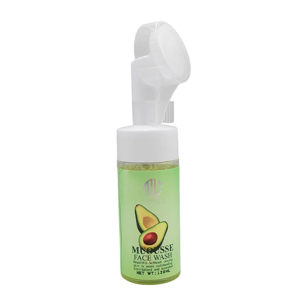 Mousse espuma facial limpiadora con extracto de aguacate + cepillo limpiador, 120ml / maybelucky / cy-210513
