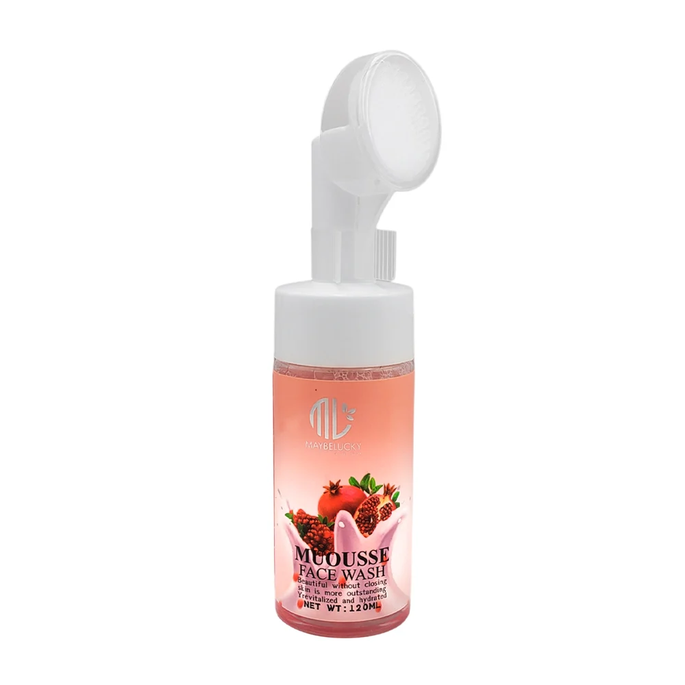 Mousse espuma facial limpiadora con extracto de granada + cepillo limpiador, 120ml / maybelucky / cy-210514