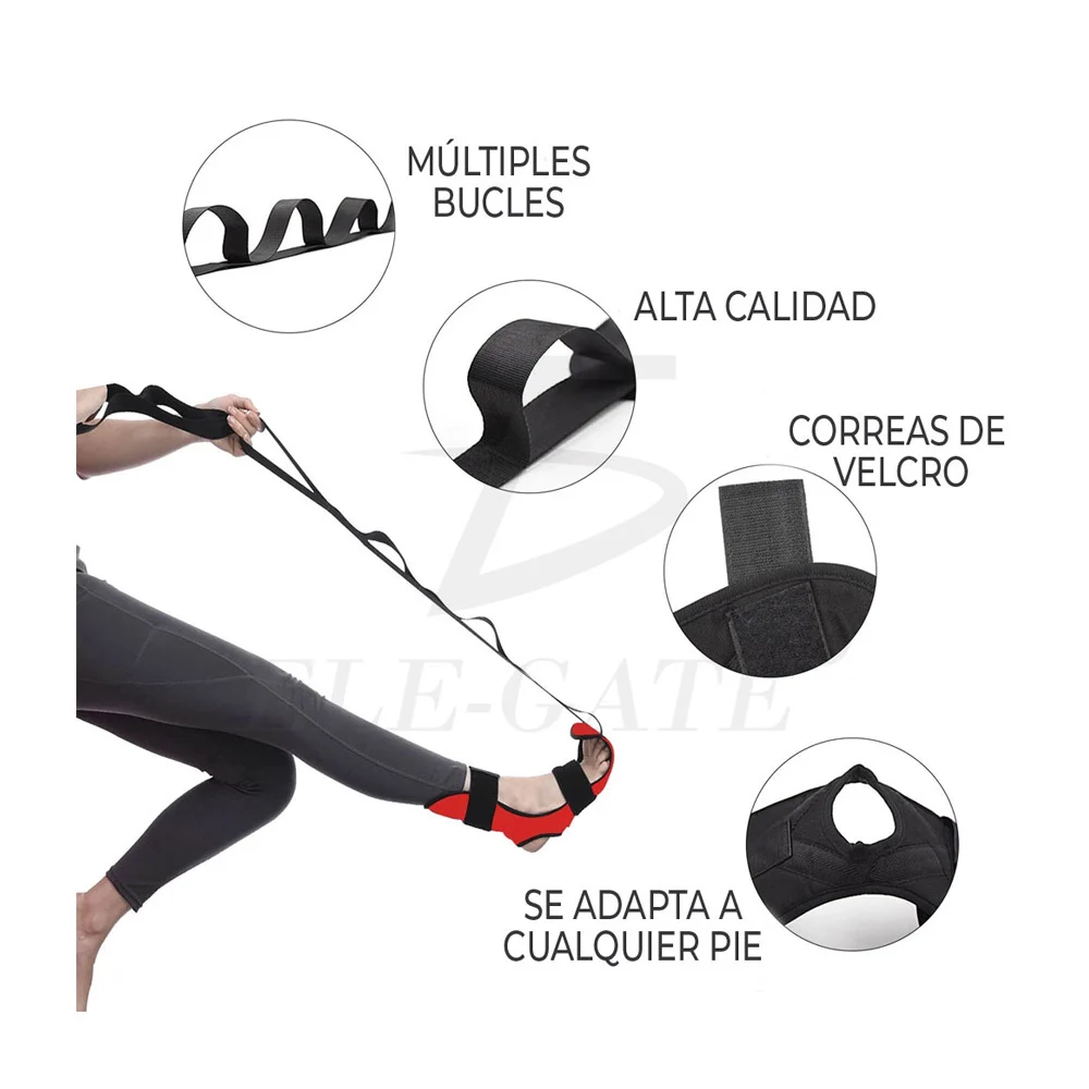 Cinturón de estiramiento resistente y anti deformación para ligamentos de piernas y tobillo