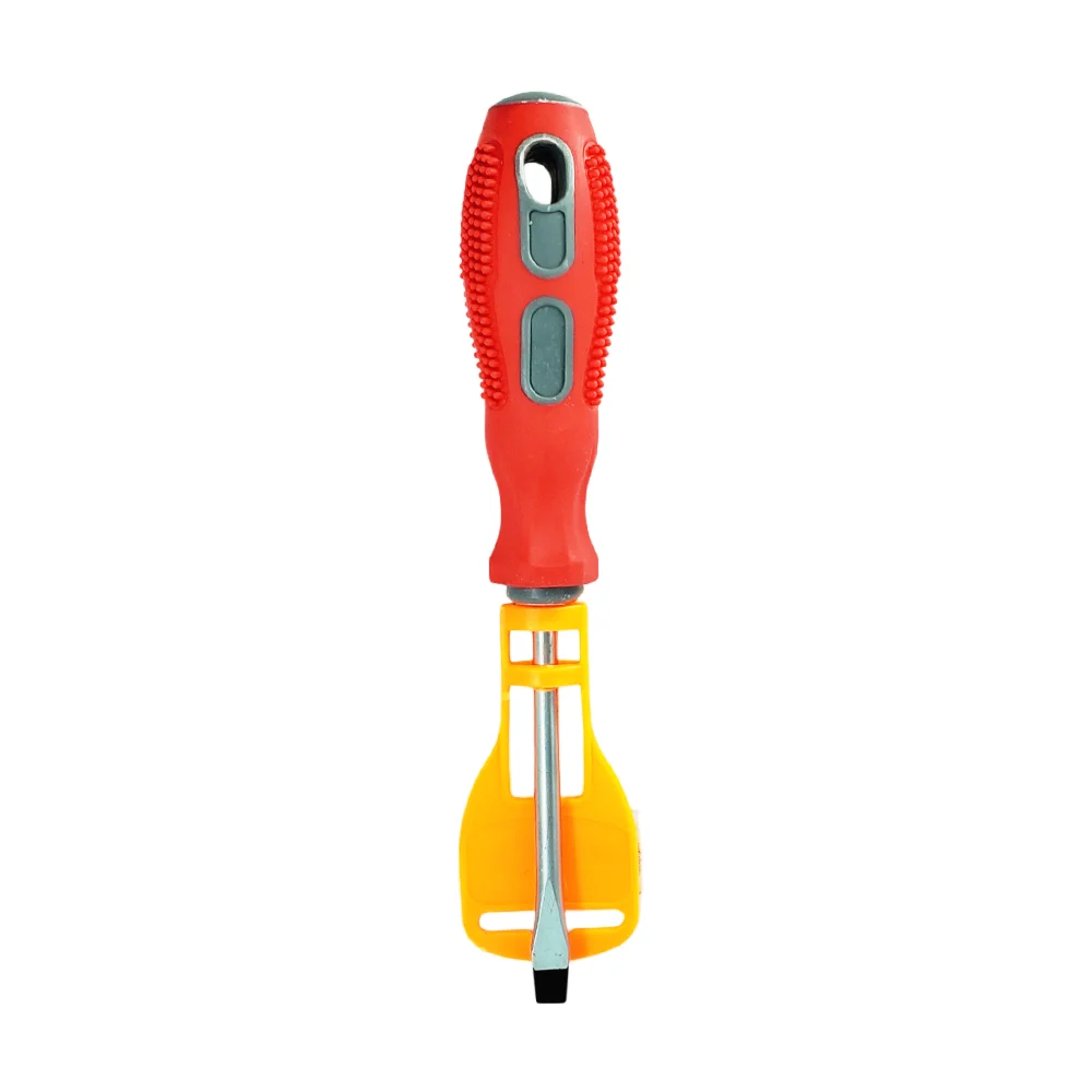Desarmador de punta plana con mango de plástico 16.5, variedad de colores / dh12