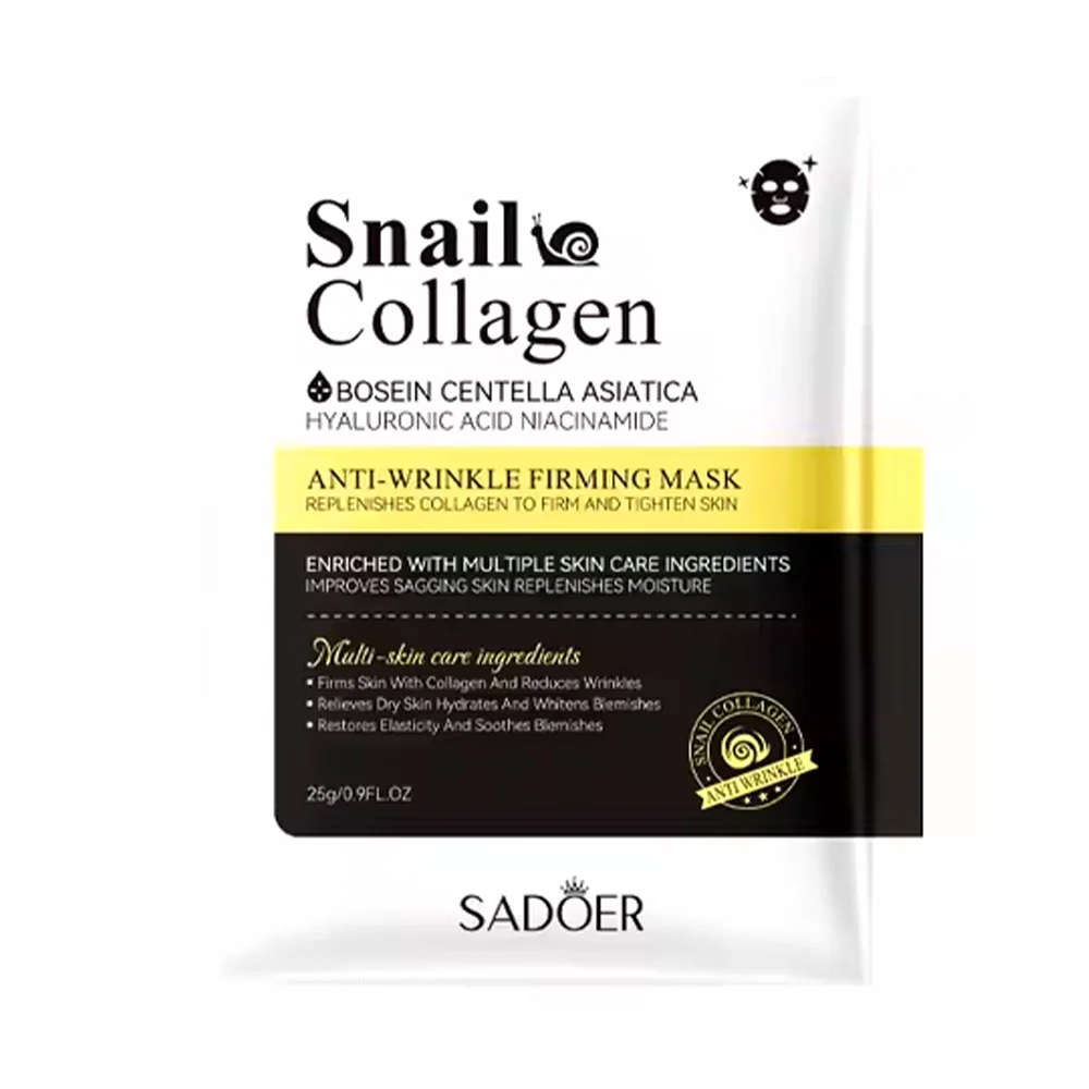 Mascarilla facial rejuvenecedora sadoer con extracto de colageno y baba de caracol, 25g / sd09647 / z435