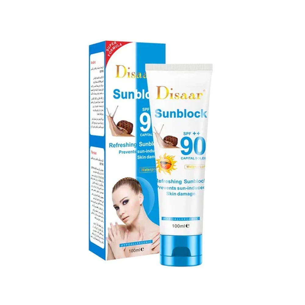 Protector solar refrescante spf 90 disaar con extracto de baba de caracol, 100ml / ds51319