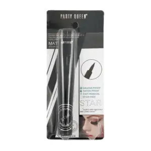 Delineador líquido party queen en color negro con punta de pincel apr…