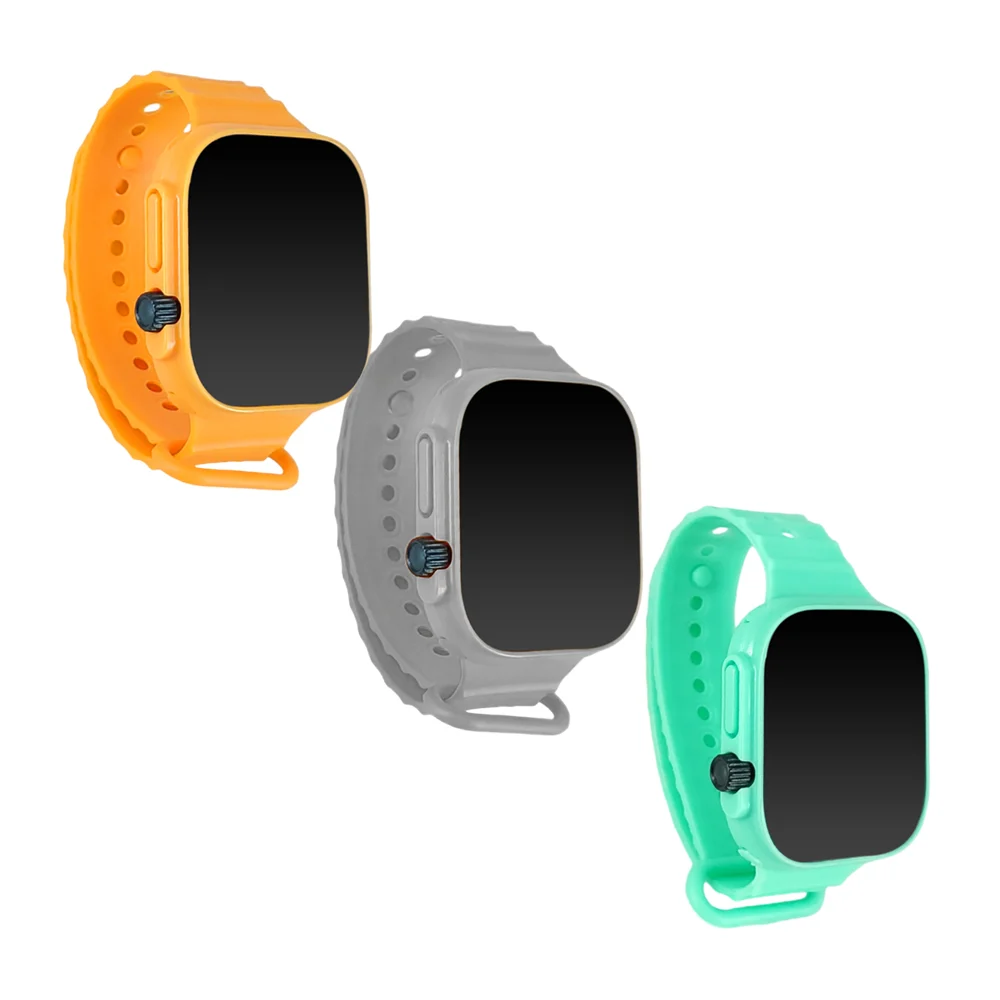 Reloj digital cuadrado con correas de plástico, variedad de colores / dzb-2365