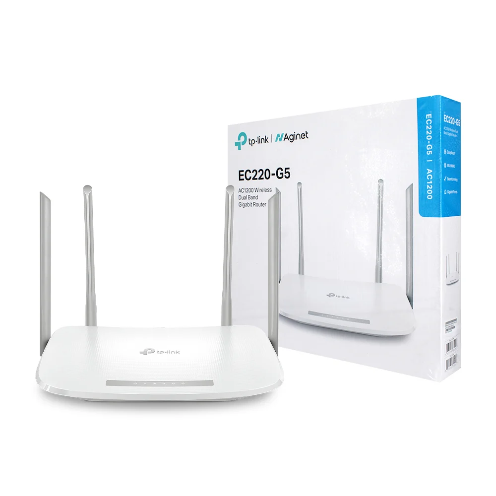 Router repetidor wi fi inalámbrico tp-link blanco con 4 antenas externas / ac12000