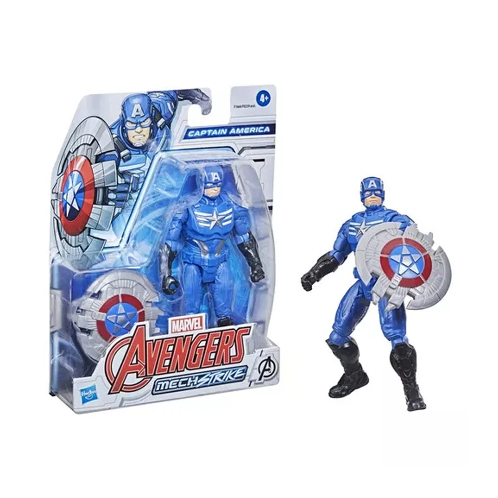 Mini figura articulada del capitán américa con escudo o hulk, 15cm / avengers mech strike / f1664