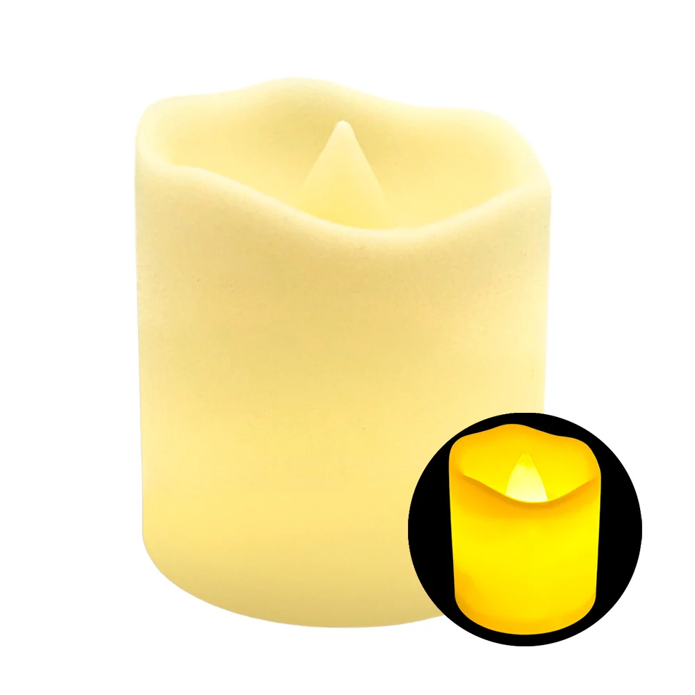 1pza Lámpara en forma de vela led pequeña, luz cálida para decoración, variedad de usos / 4x3cm / smokeless candles