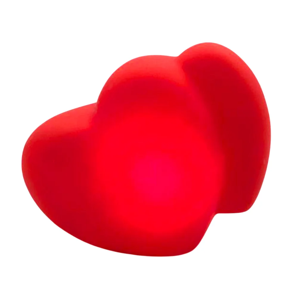 1pza Lámpara pequeña en forma de corazón doble con luz led, 5cm