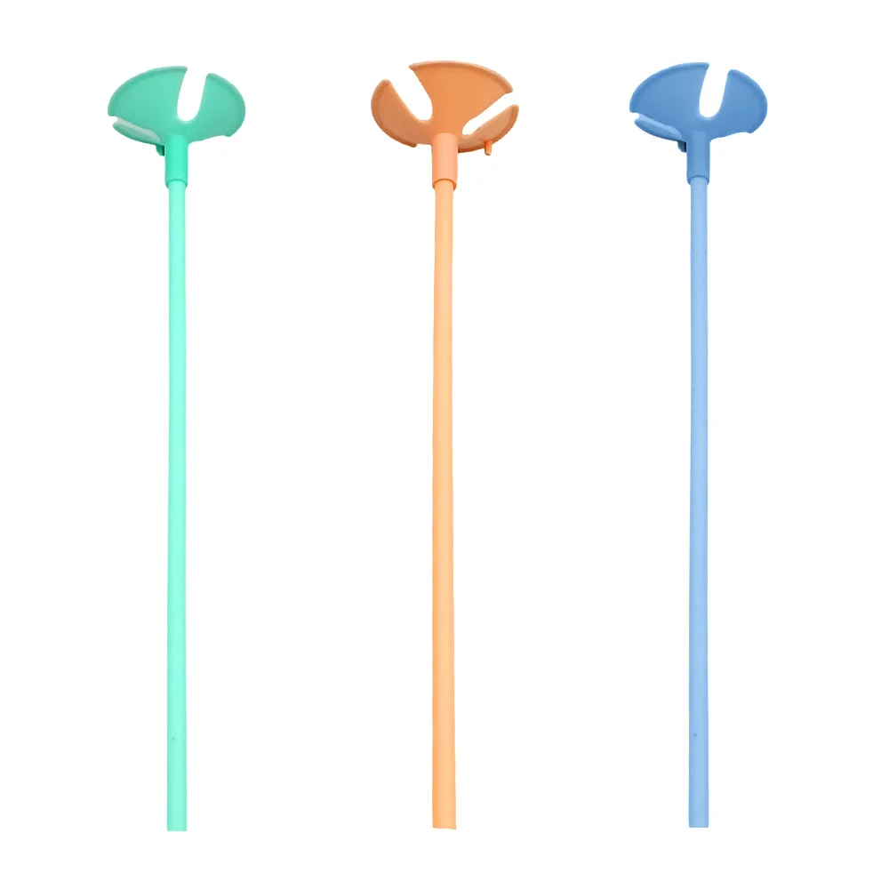Paquete con 10 soportes para globos de plástico, ideales para fiestas, variedad de colores / 42cm / f4488