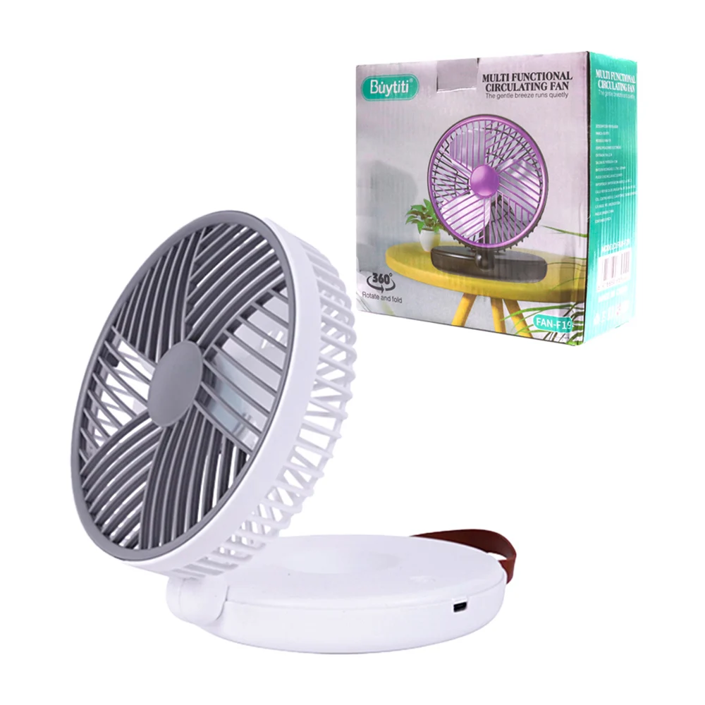 Ventilador portátil buytiti circular con rotación de 360°, base y asa, variedad de colores / multifunctional circulating fan / fan-f19