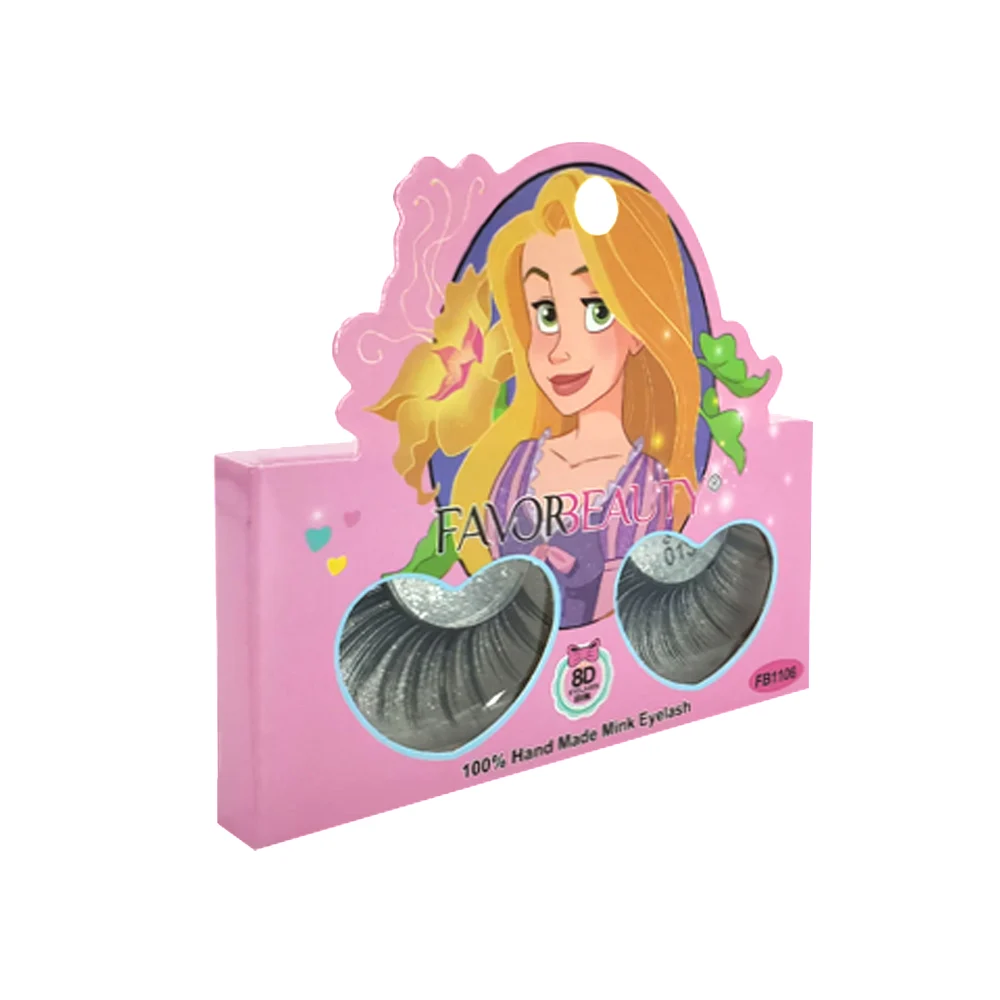 1pza Pestañas postizas 8d caja con diseño princesas, variedad de modelos / favorbeauty / fb1106