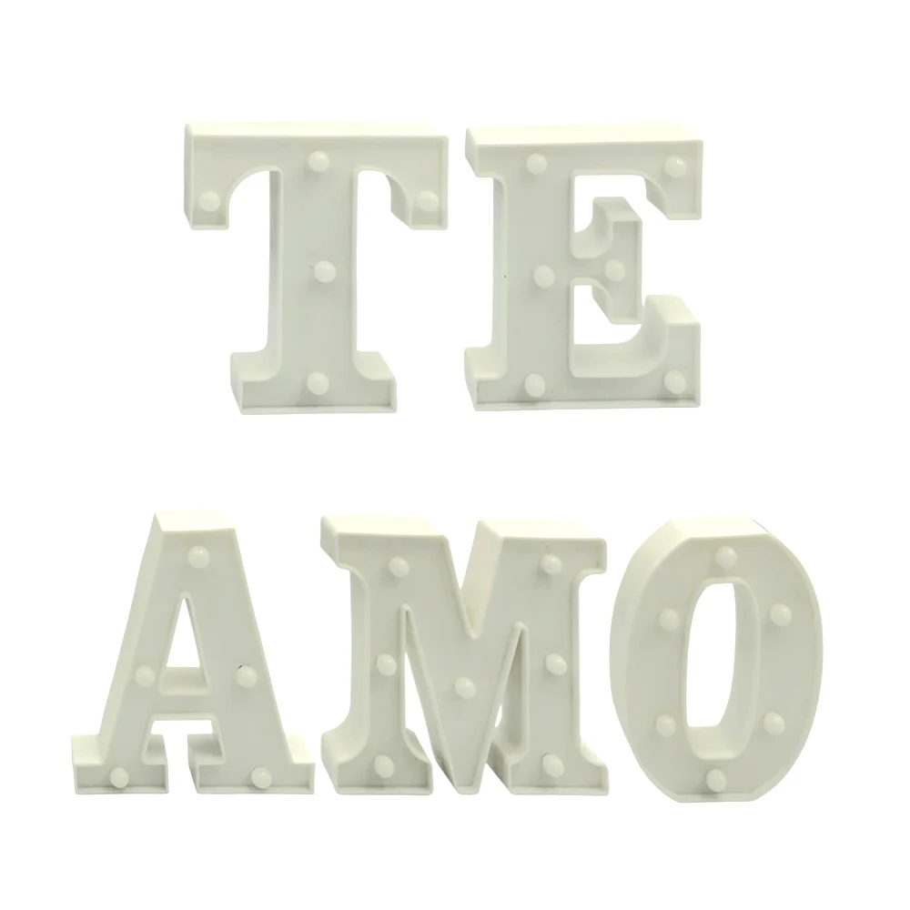 Letras decorativas de 16 cm, con frase Te amo / fg-733