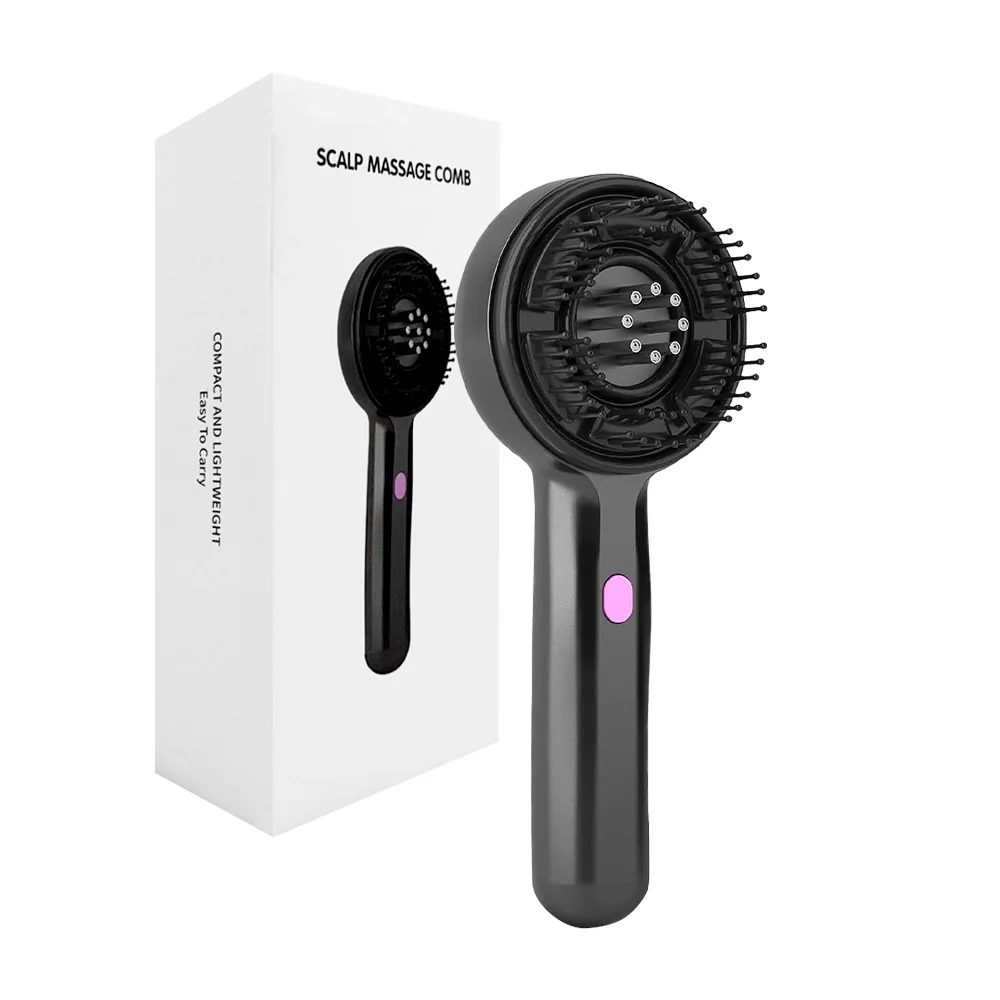 Cepillo masajeador eléctrico 3 en 1 con aplicador de aceite, 3 niveles y luz, 5w, variedad de colores / ks-918 / f h-918 / scalap massage comb