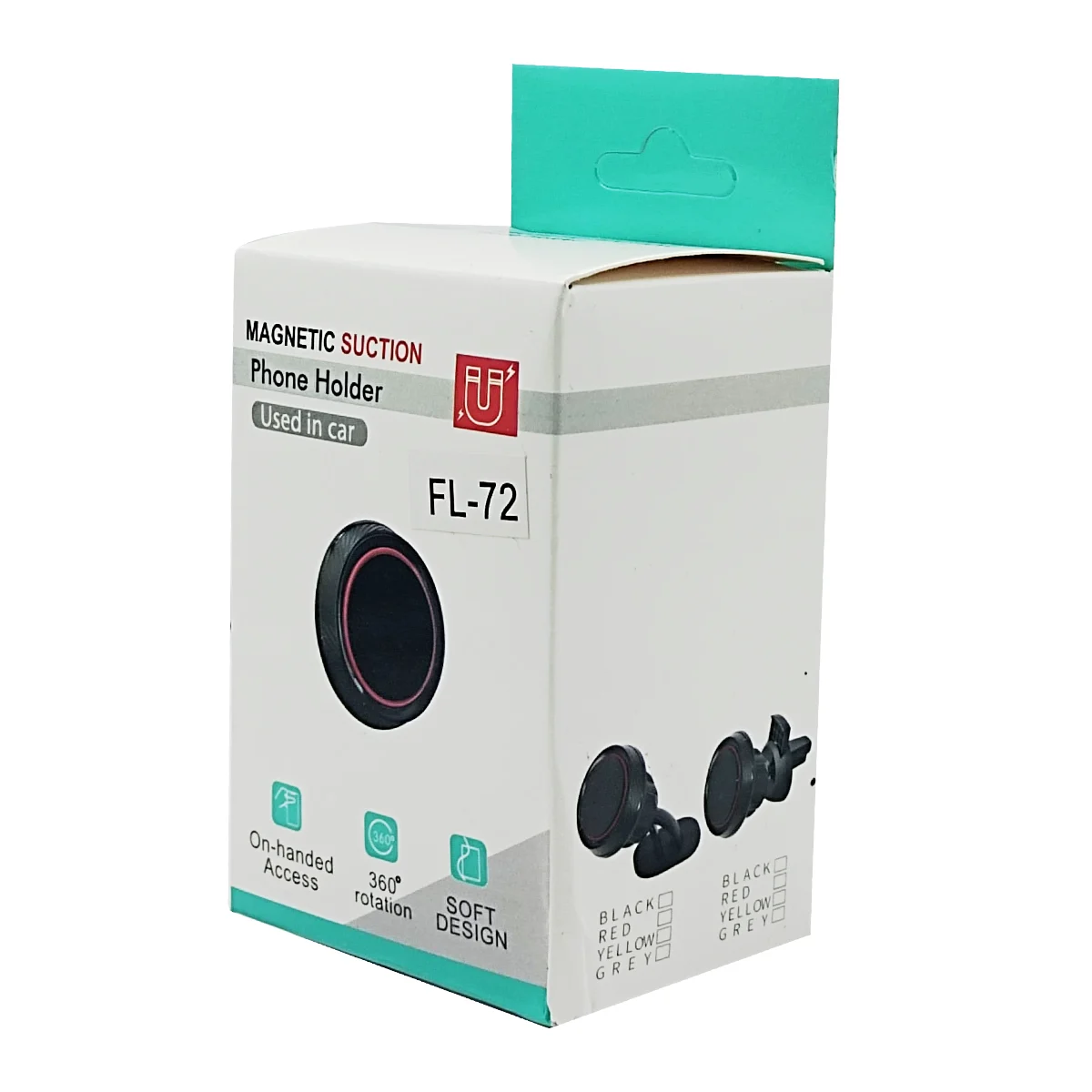Soporte de teléfono para coche con gancho para la ventilación y agarre magnético / magnetic suction phone holder / fl-72