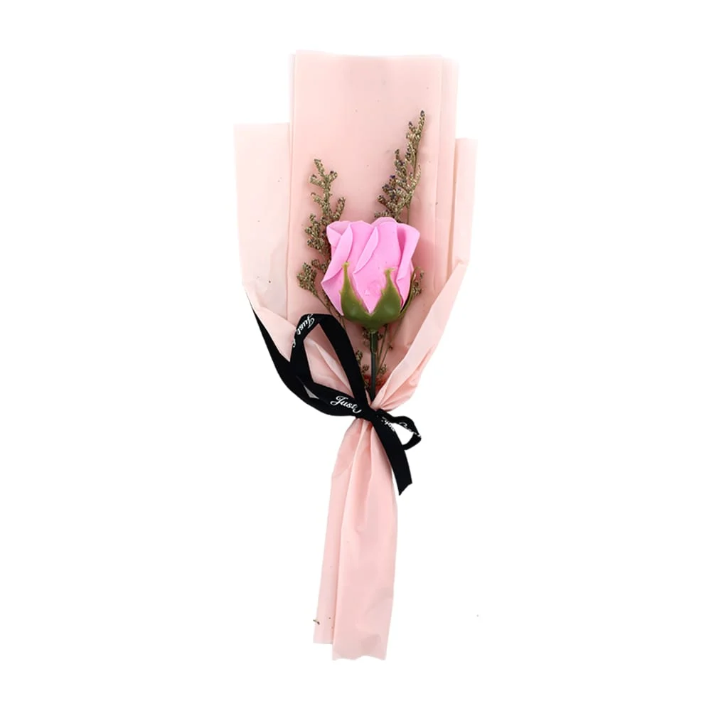 Rosa artificial con listón just for you, variedad de colores / all the best wishes fro you