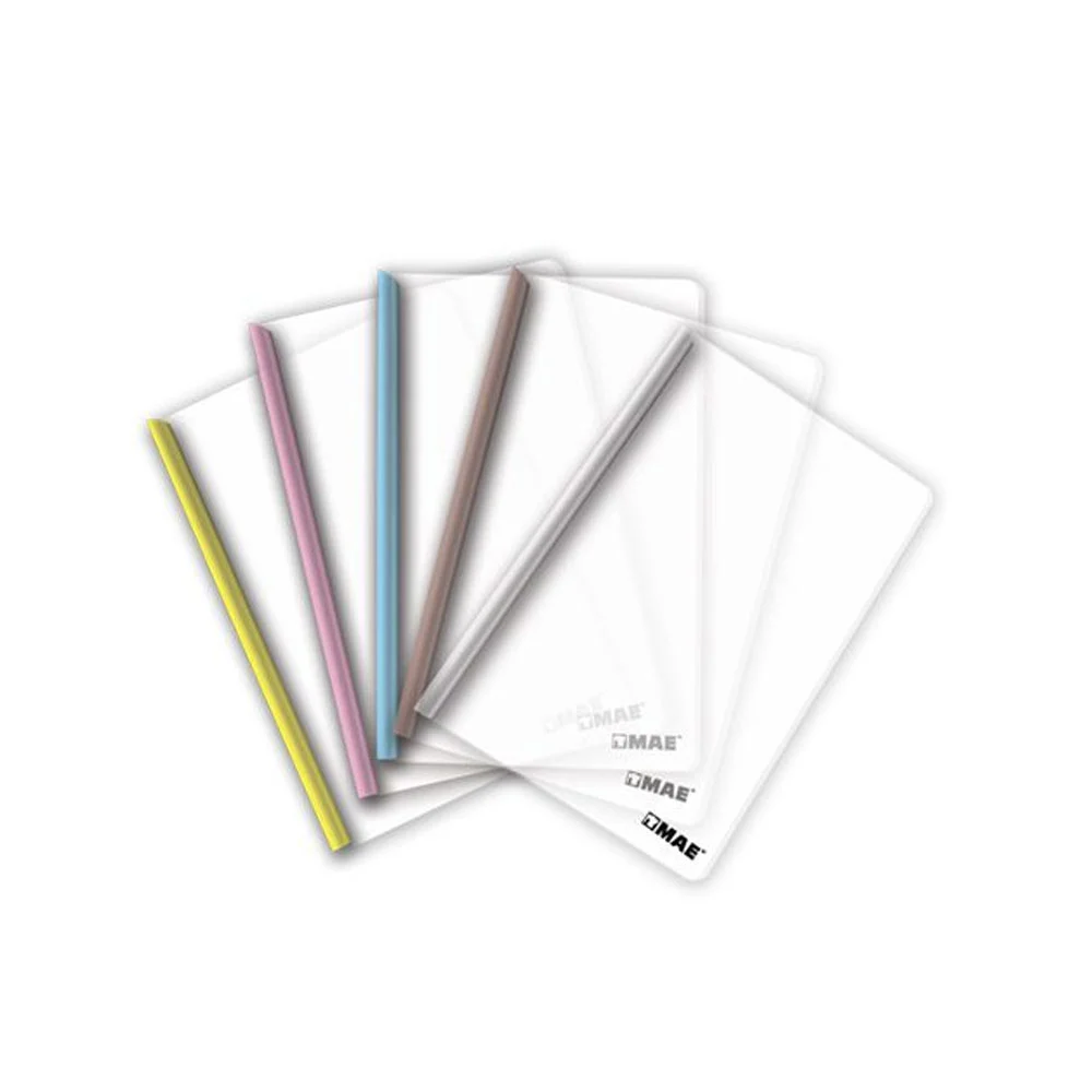 Paquete con 10 folder carpeta de costilla en tamaño oficio, variedad de colores / fotc-10