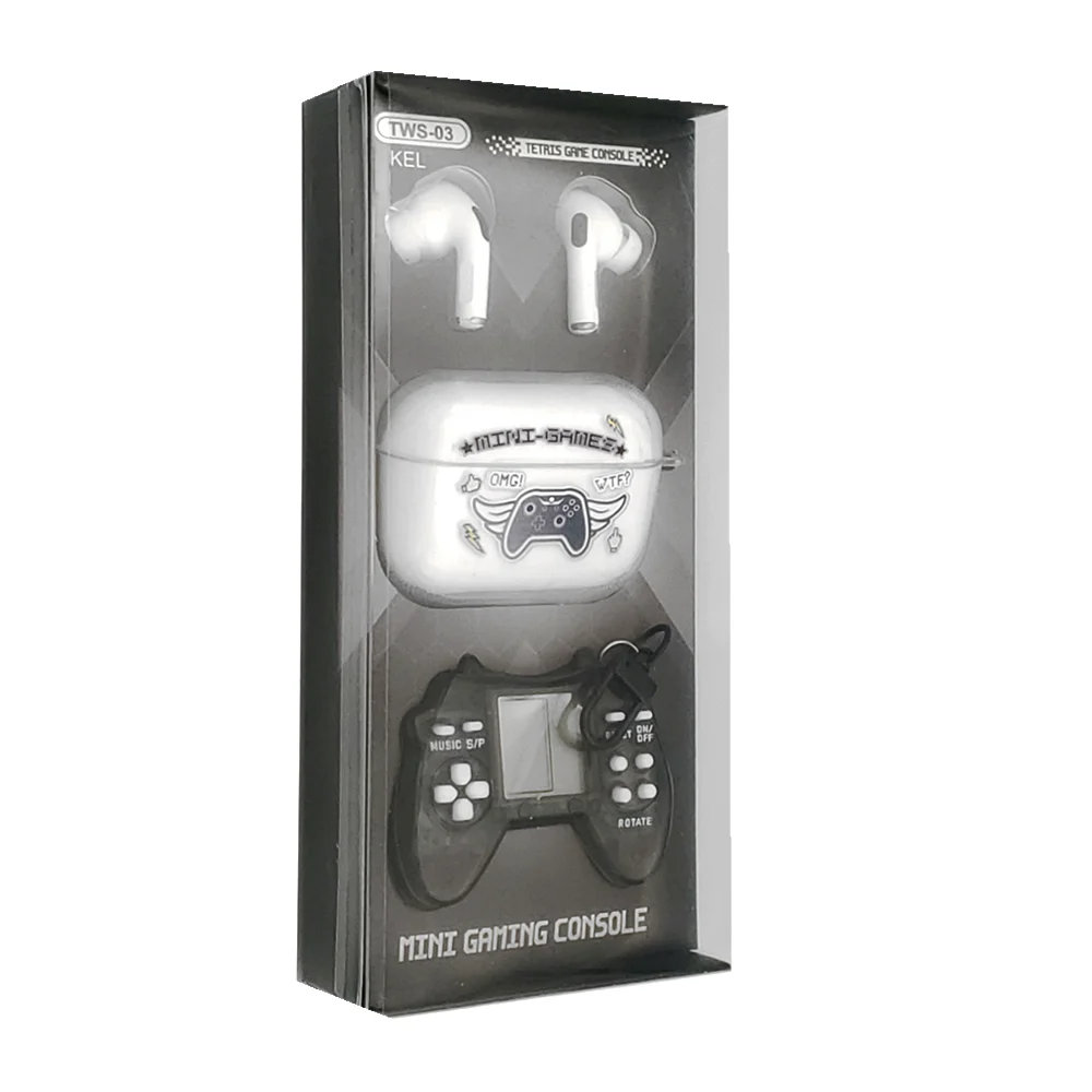 Kit de audífonos inalámbricos y mini consola con multijuegos / mini gaming console / tws-03 / fr-9094