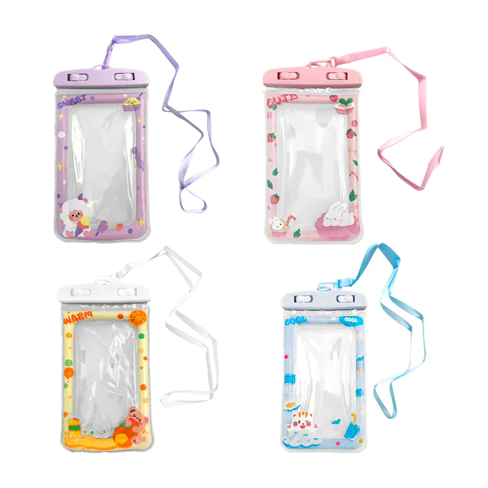 Funda protectora de plástico para el celular, inflable con broche hermético, inflable con estampado de animales kawaii, variedad de modelos / fs-27 / waterproofing / mobile phone shell