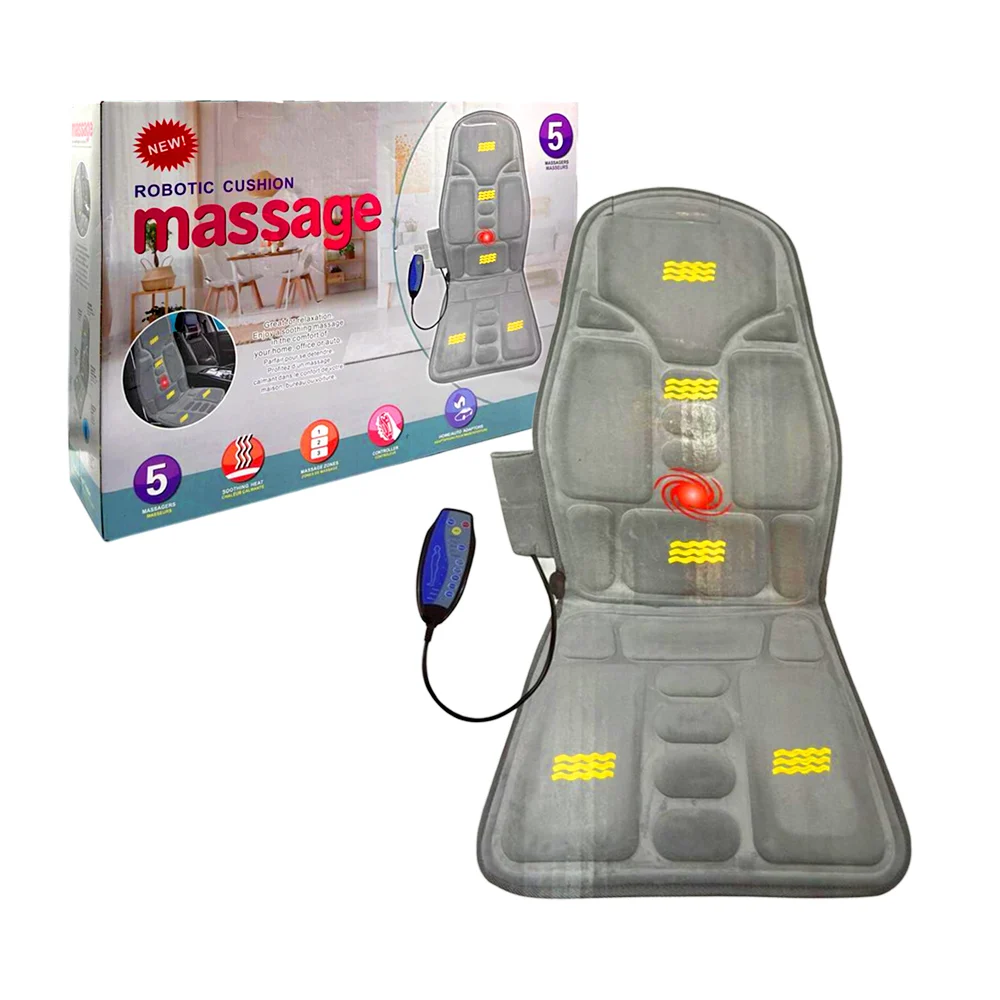 Cojín masajeador completo con control y 5 diferentes masajes para asiento de auto / massage / fz-118