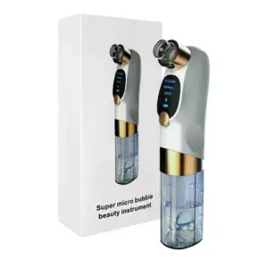Limpiador facial eléctrico con función de microburbujas, contenedor d…