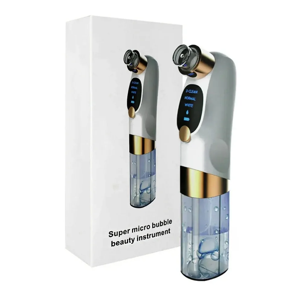 Limpiador facial eléctrico con función de microburbujas, contenedor de 20ml, 3 modos y 6 puntas de silicón y plástico intercambiables / fz-389 / super micro bubble beauty instrument