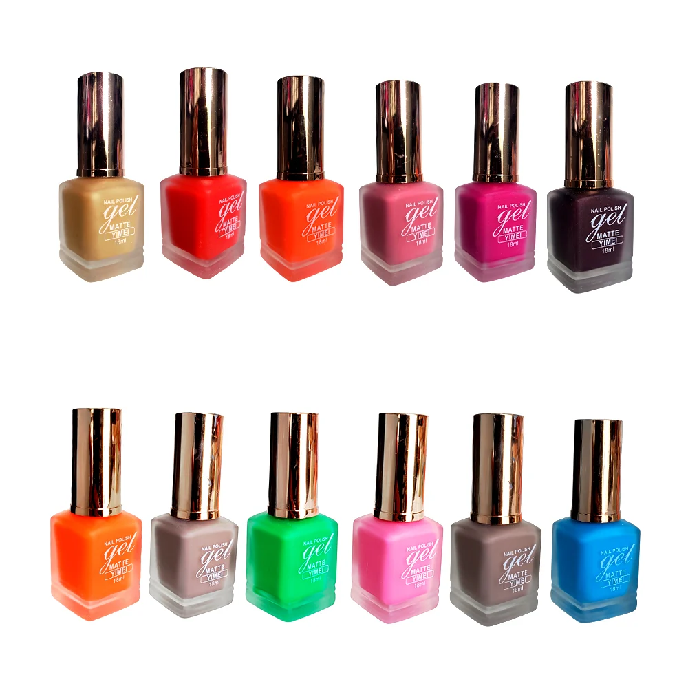 1pza Esmalte de gel en tono matte para las uñas, 18ml, variedad de colores / yimei / g1074