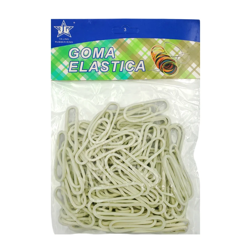Paquete con 50g de ligas de hule con medida de 4cm / goma elástica / ya ling rubber ring / g6347