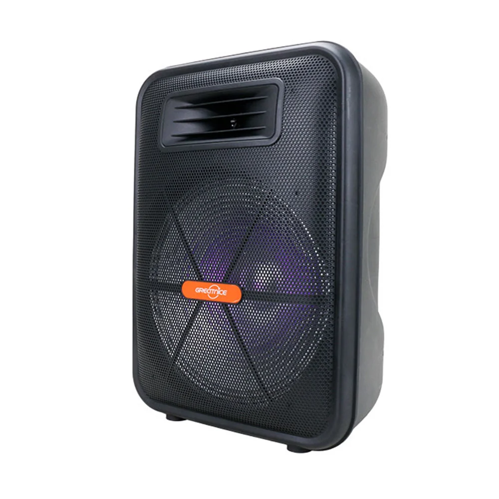 Bocina bluetooth greatnice de 15 pulgadas con 2 micrófonos, luces rgb, radio fm y puerto usb-tf / gts-1882