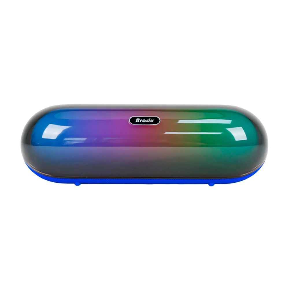 Bocina brodu ovalada, diseño compacto, recargable con conexión bluetooth, usb,tf, auxiliar, radio fm, luz rgb, variedad de colores / bts-1952 / rgb light up / brodu