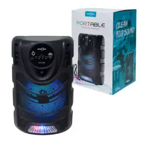 Bocina bluetooth greatnice de 6.5 pulgadas con micrófono, luz rgb y p…