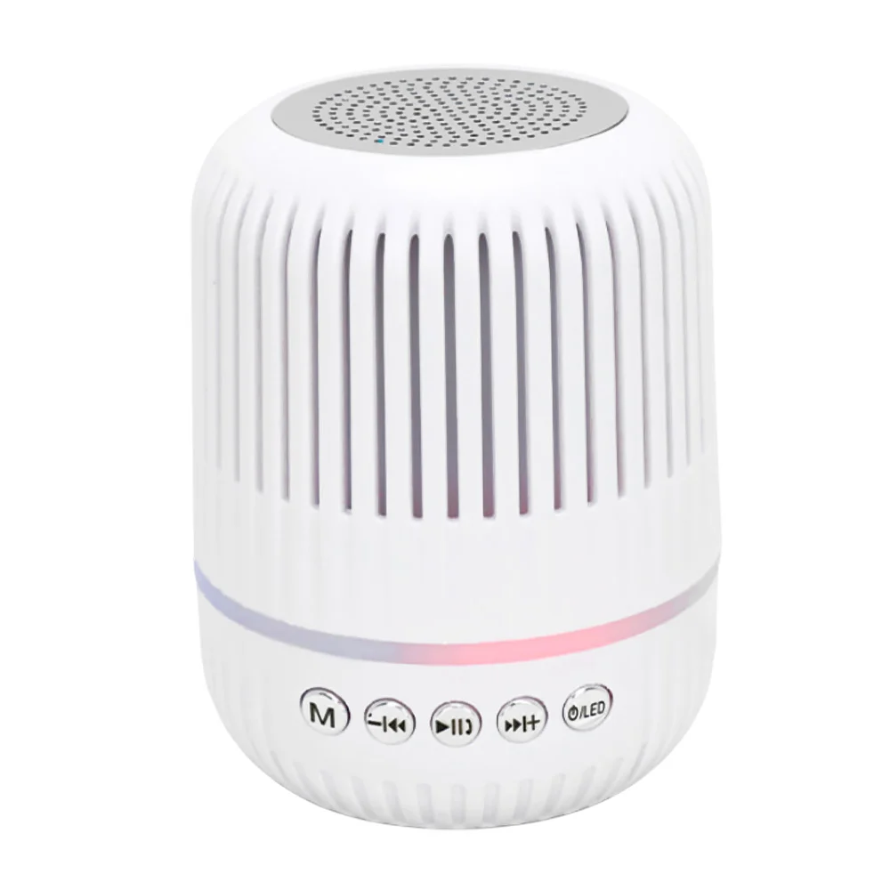 Bocina pequeña cilíndrica con luz rgb, conexión bluetooth, tf, usb, recargable, sonido 360, variedad de colores / gts-2150 / bocina great nic